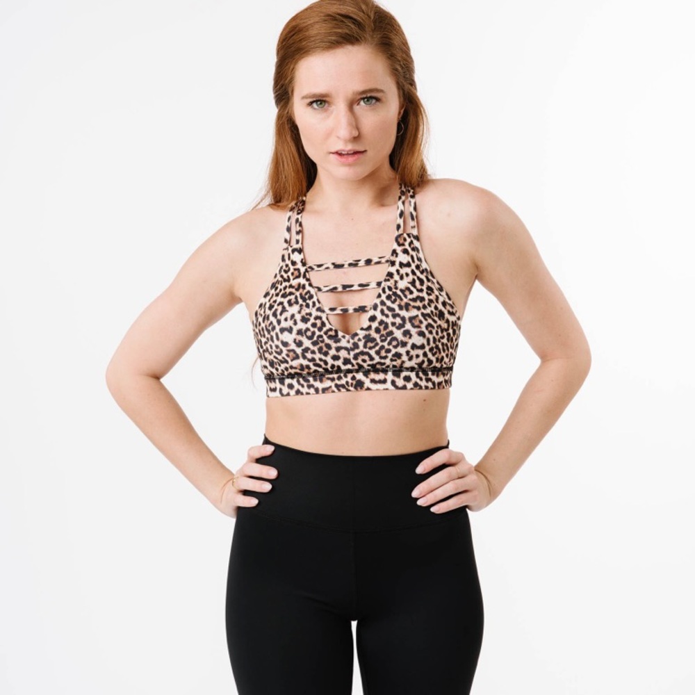 Zyia Leopard Grid Bra